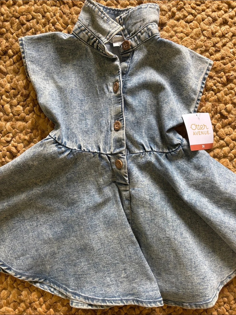 3T Denim Button-Front Girls' Dress